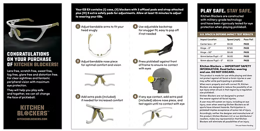 Kitchen Blockers Pickleball Glasses