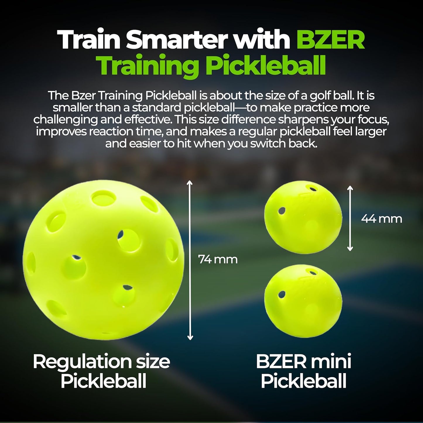 bZer Training Pickleballs (Sleeve of 3)