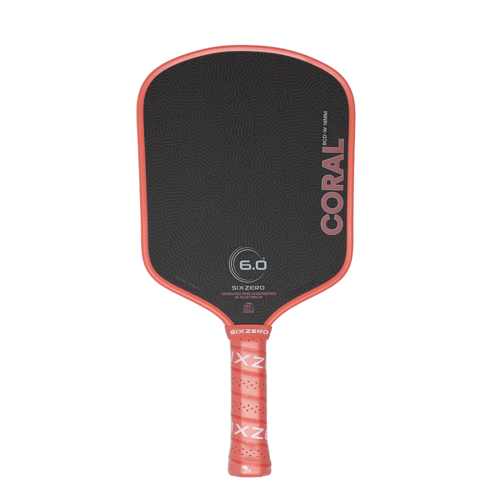 Six Zero Coral Pink/Black Widebody Pickleball Paddle