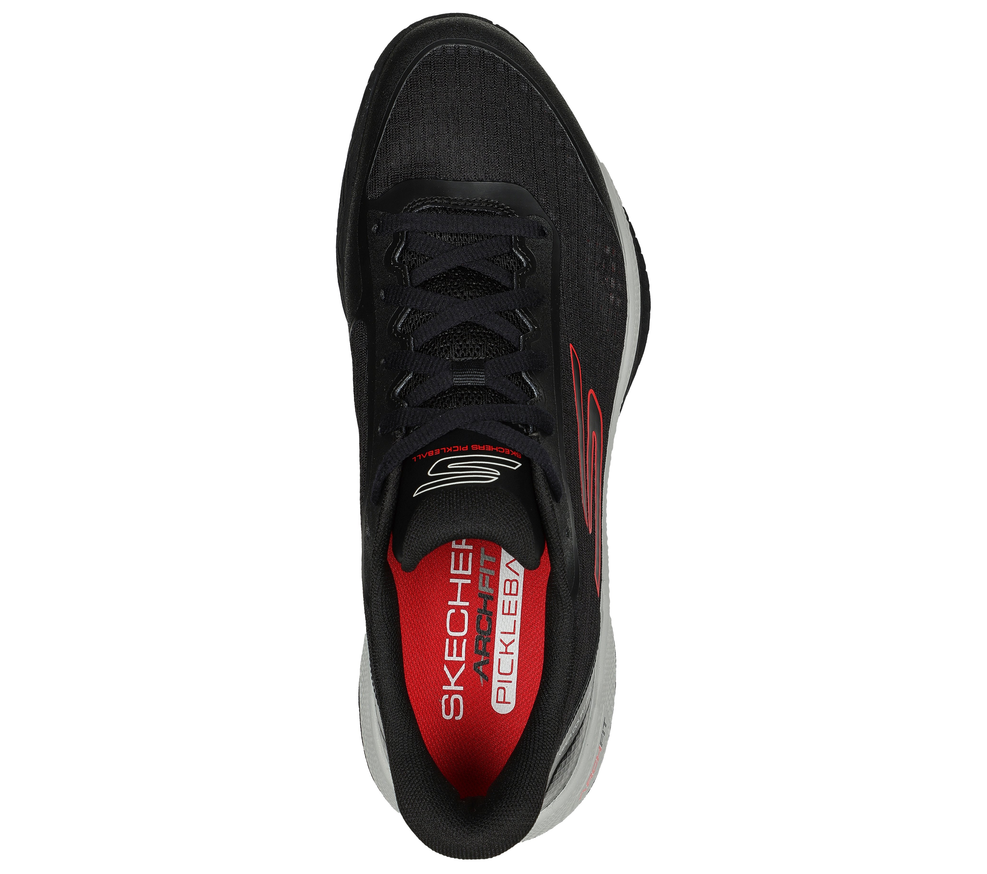 Skechers Men's Viper Court-Athletic Indoor Outdoor Pickleball Shoes with Arch Fit Support Sneaker, Black/Red 2, 10.5 Skechers Men\u0027s Viper Court Reload, Black⁄White, 6 UK: