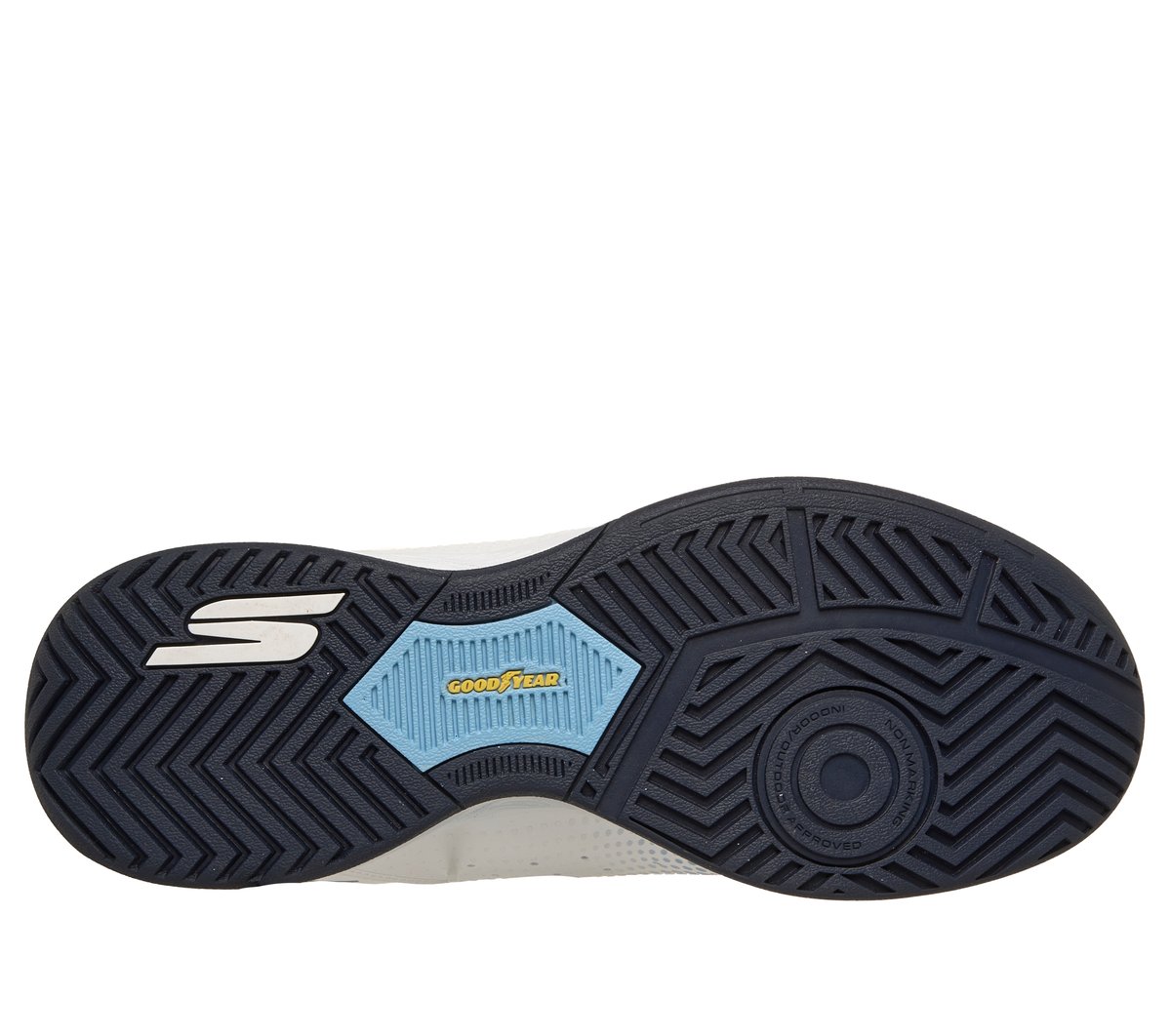 Skechers Viper Court Reload White/Navy/Light Blue outsole
