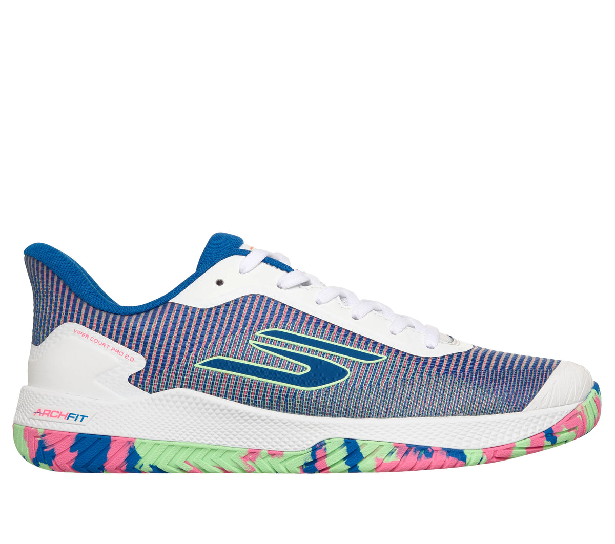 Skechers Viper Court Pro 2.0 White/Blue/Light Pink