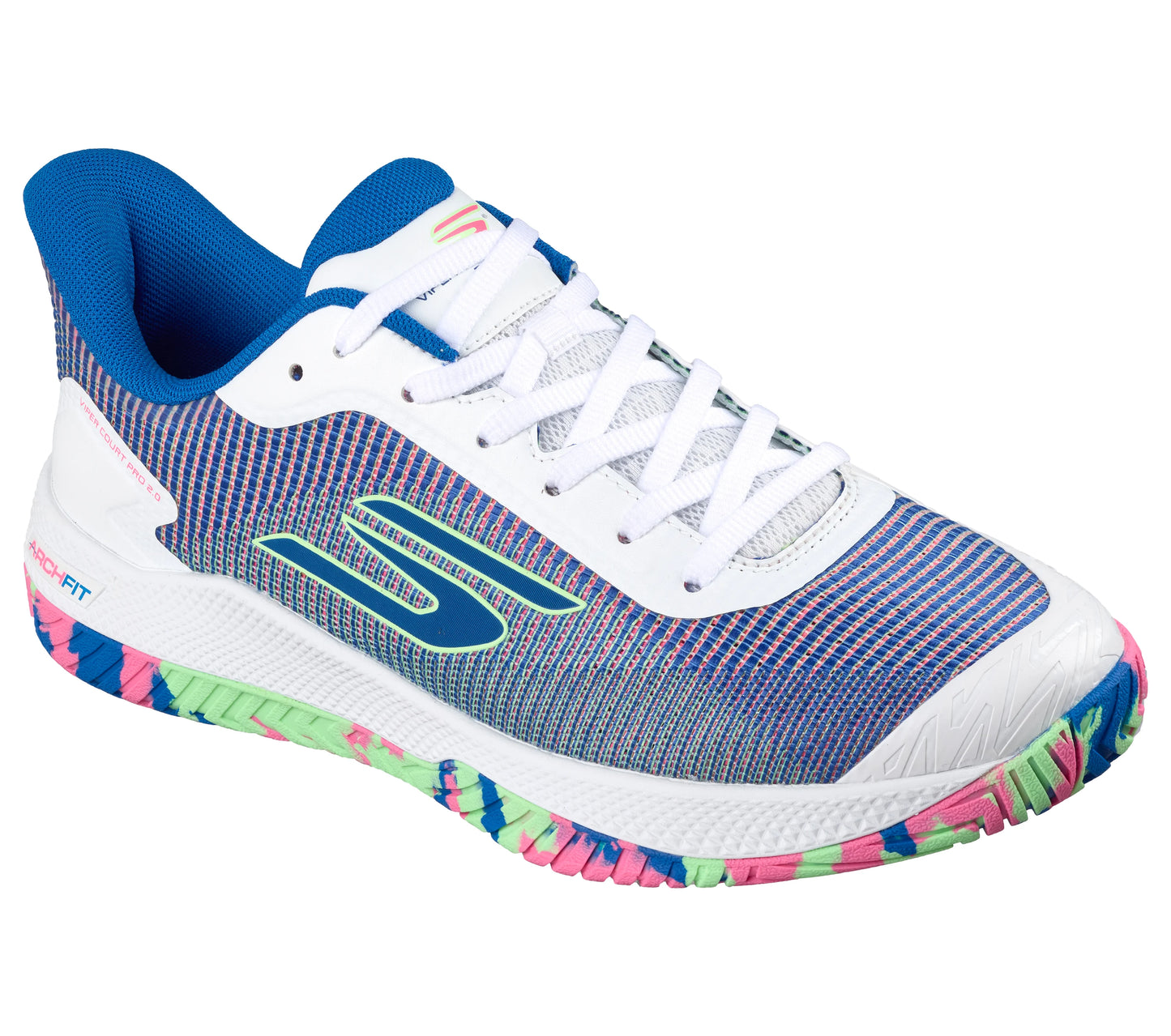 Skechers Viper Court Pro 2.0 White/Blue/Light Pink