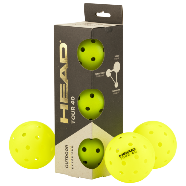 HEAD Tour 40 Pickleball Ball: Packs of 6 or 12