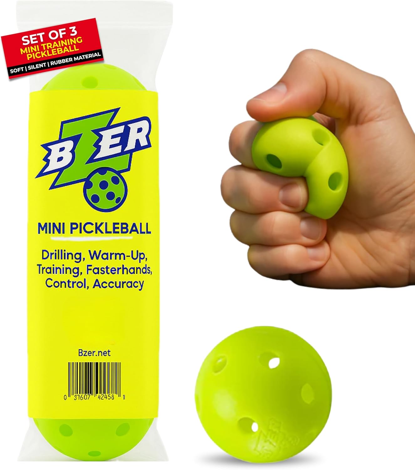 bZer Training Pickleballs (Sleeve of 3)