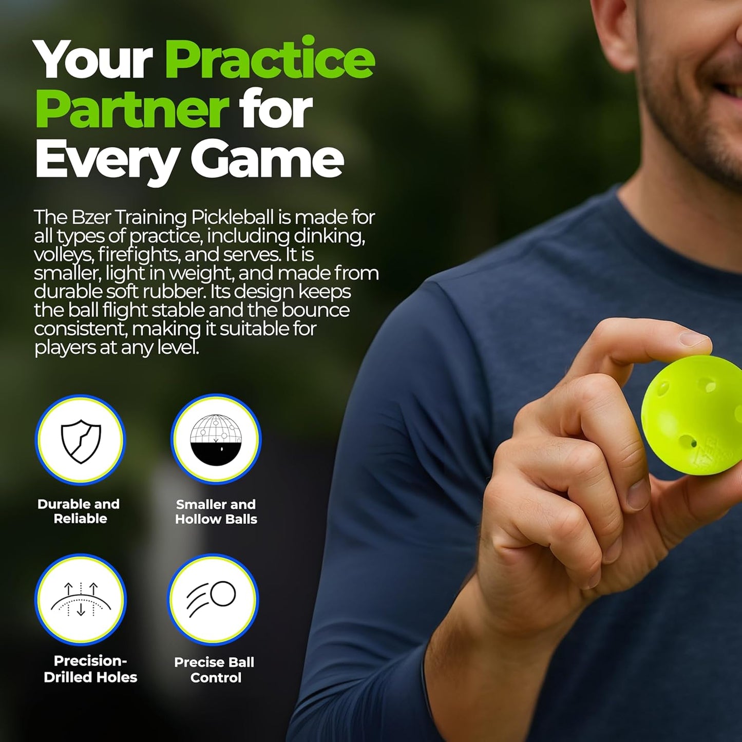 bZer Training Pickleballs (Sleeve of 3)