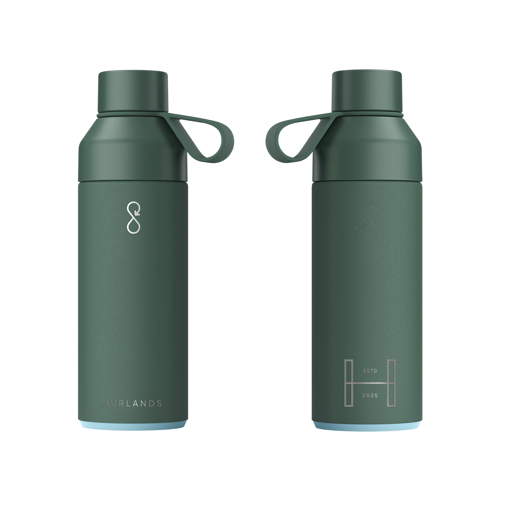 Hurlands x Ocean Bottle 500ml Water Bottle - Forest Green