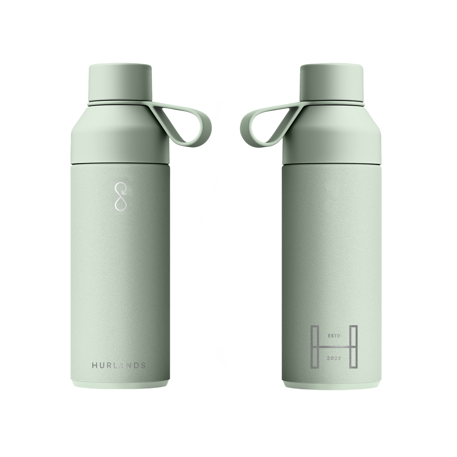Hurlands x Ocean Bottle 500ml Water Bottle - Shale Green