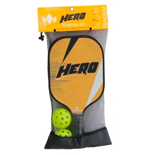 Diadem HERO Starter Pack: 2 paddles & 2 balls with mesh bag