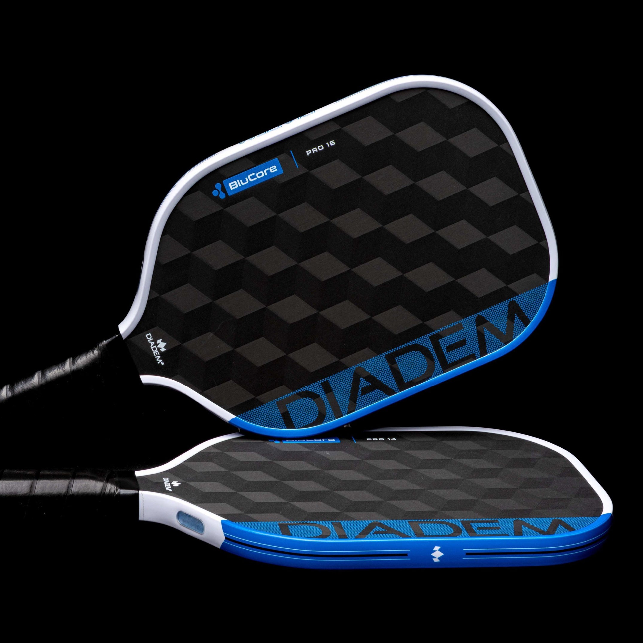 Diadem Edge Blucore Pro pickleball paddle in black