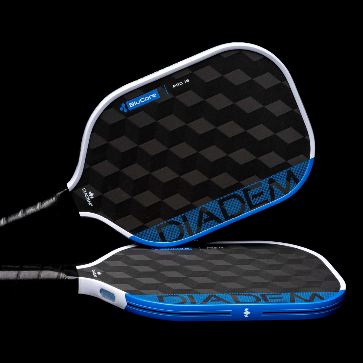 Diadem Edge Blucore Pro pickleball paddle in black