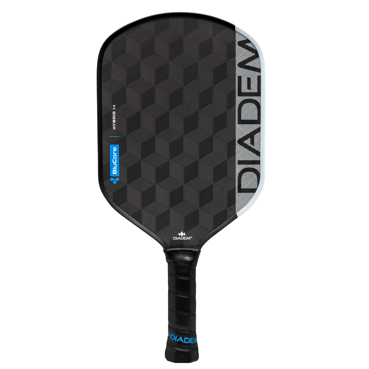Diadem Edge Blucore Hybrid 14mm pickleball paddle, front view