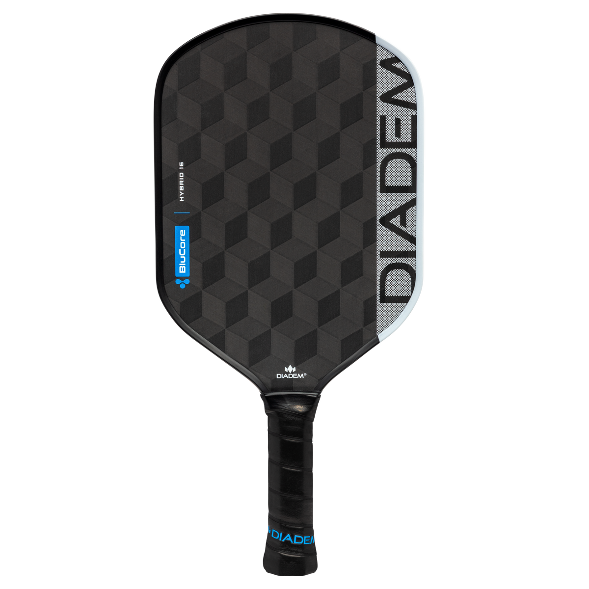 Diadem Edge Blucore Hybrid pickleball paddle, front view
