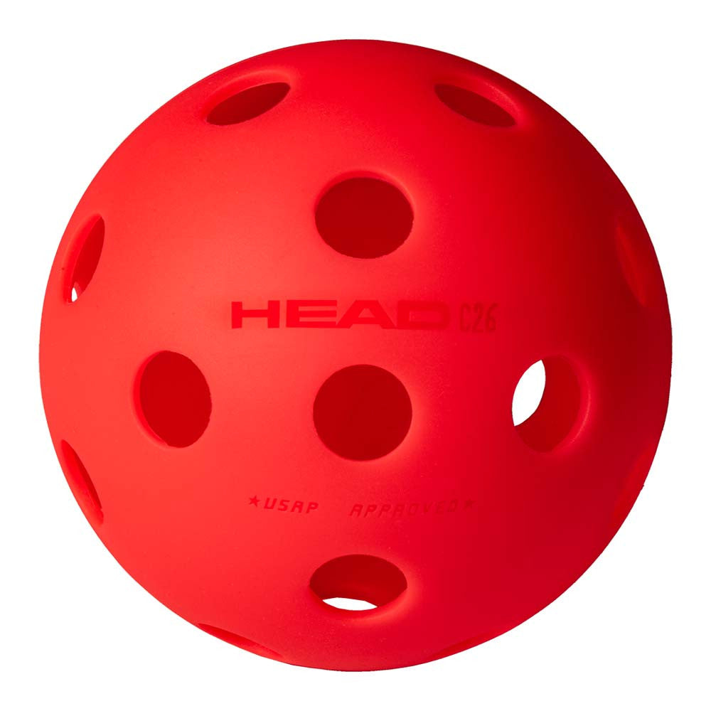 HEAD 26 Indoor Pickleball Ball - close up detail