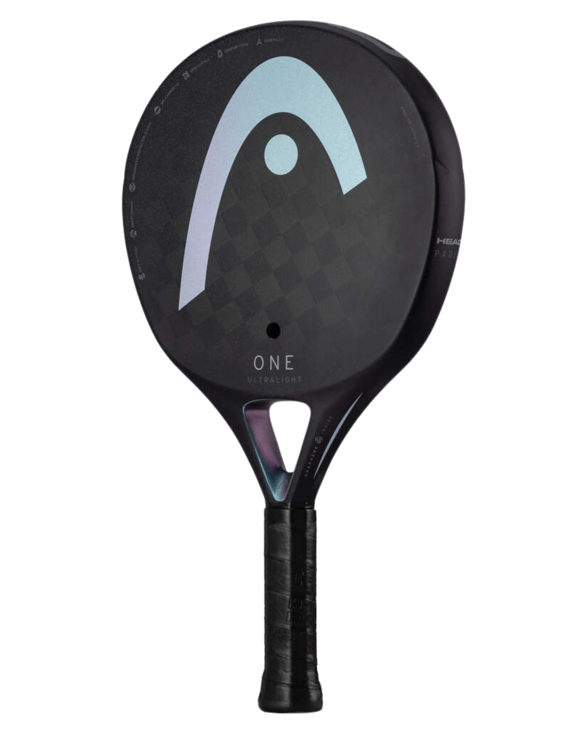 HEAD One Ultralight Black Padel Racket - angle 1