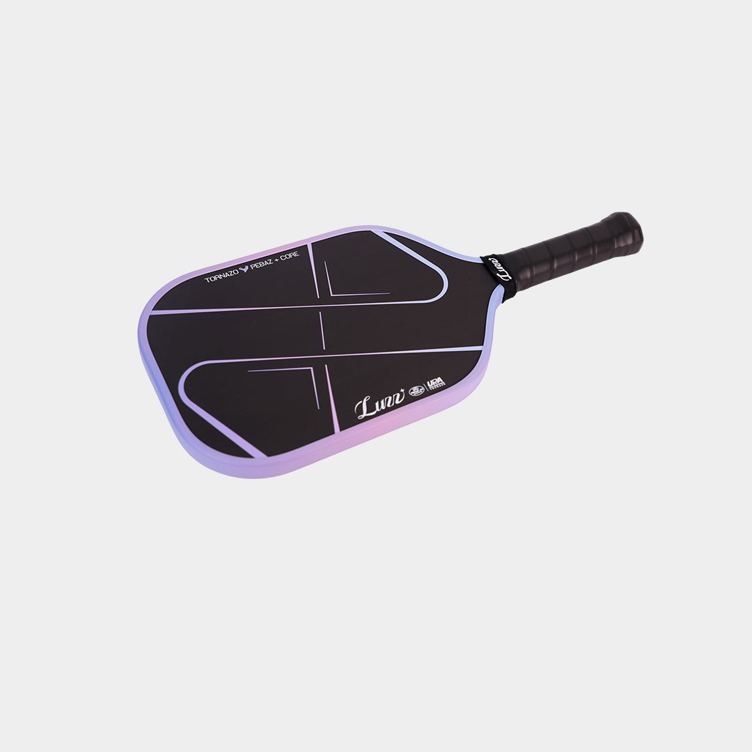 LUZZ Pro 4 Tornazo Shadow Pickleball Paddle - angle 2