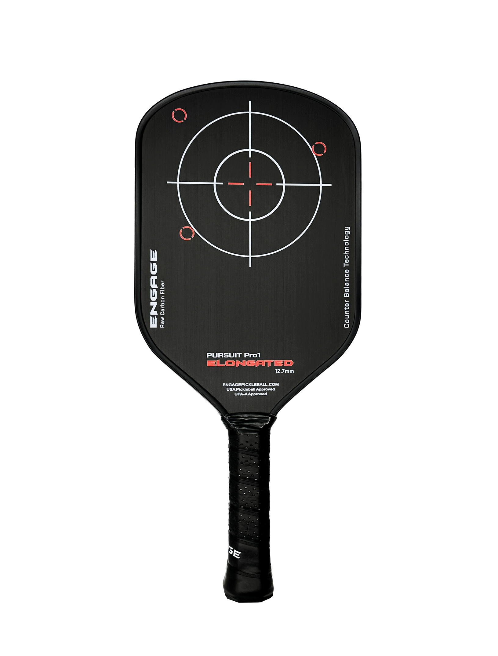 Engage Pursuit Pro1 Elongated 12.7mm Red Pickleball Paddle - front