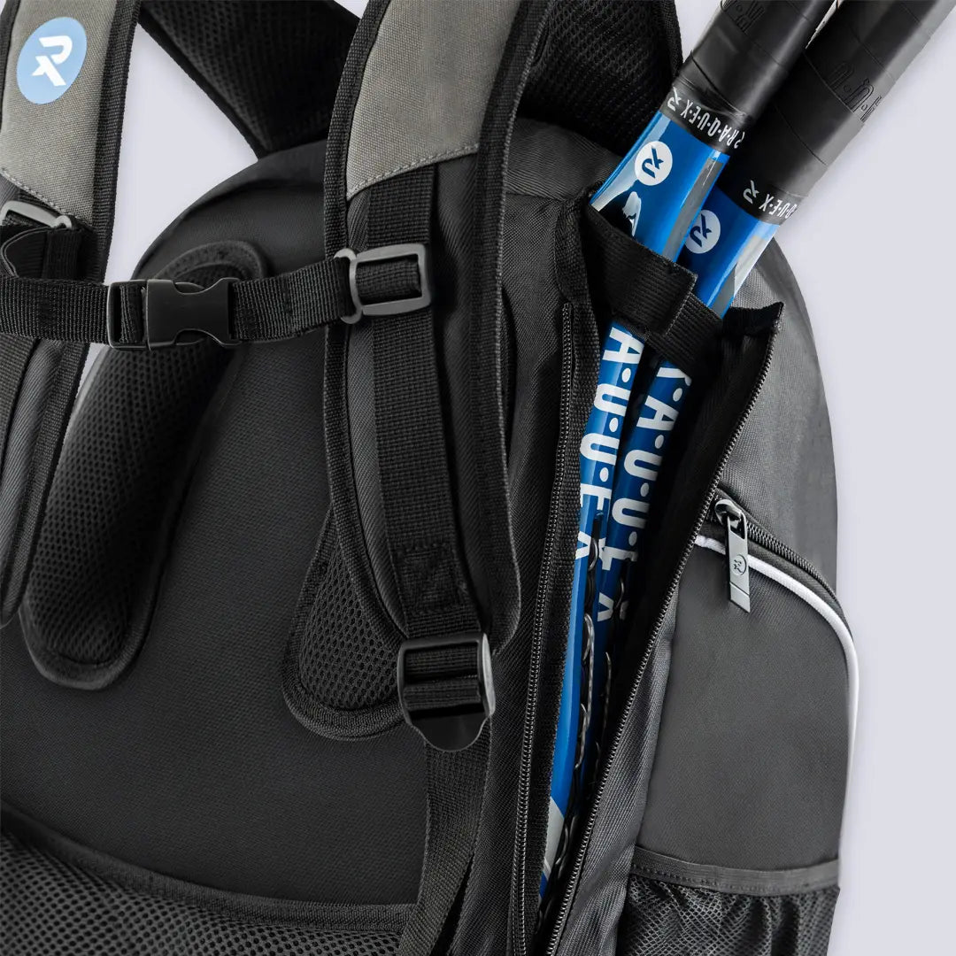 Raquex Racquet Backpack - compartments detail