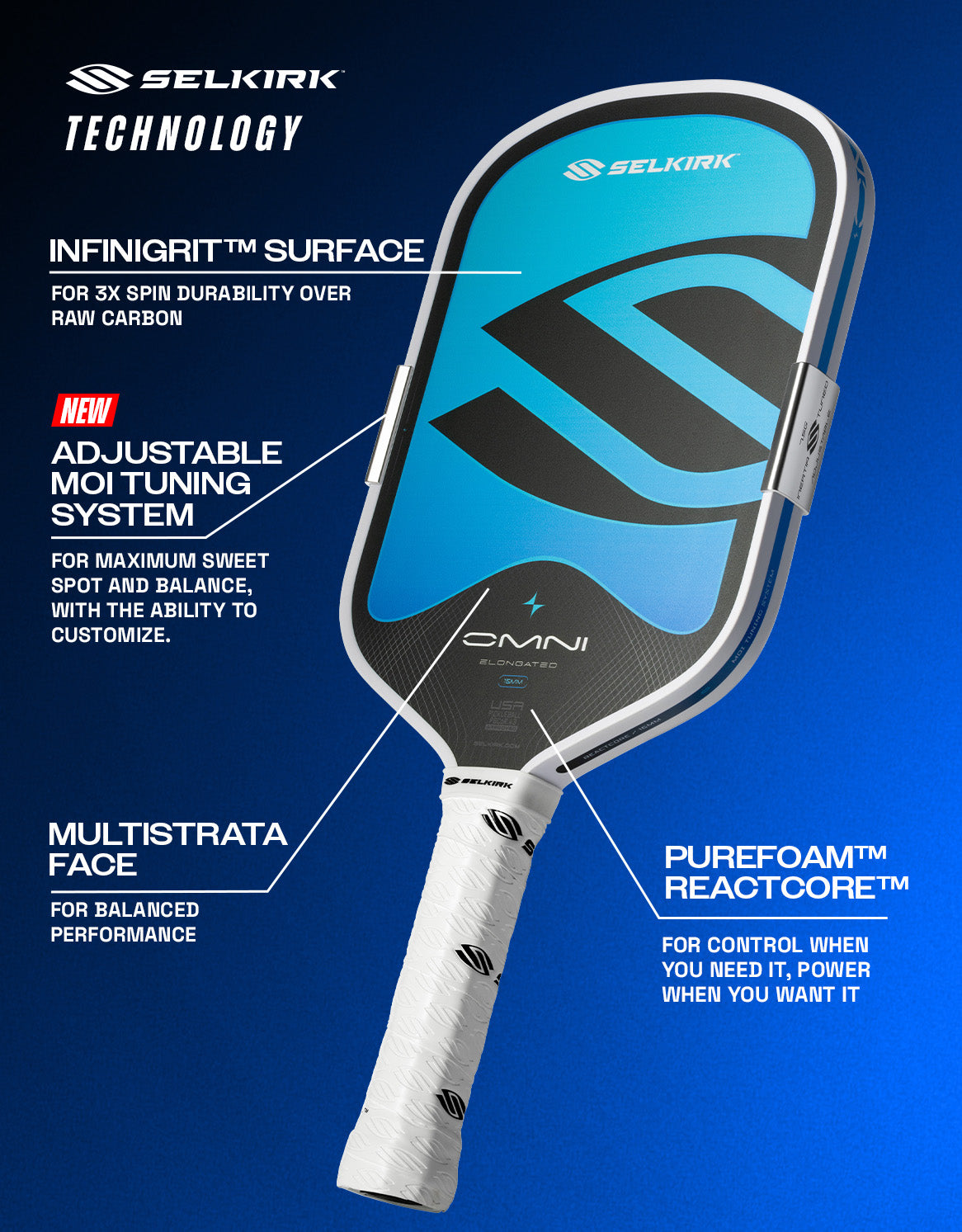 Selkirk OMNI Widebody Pickleball Paddle
