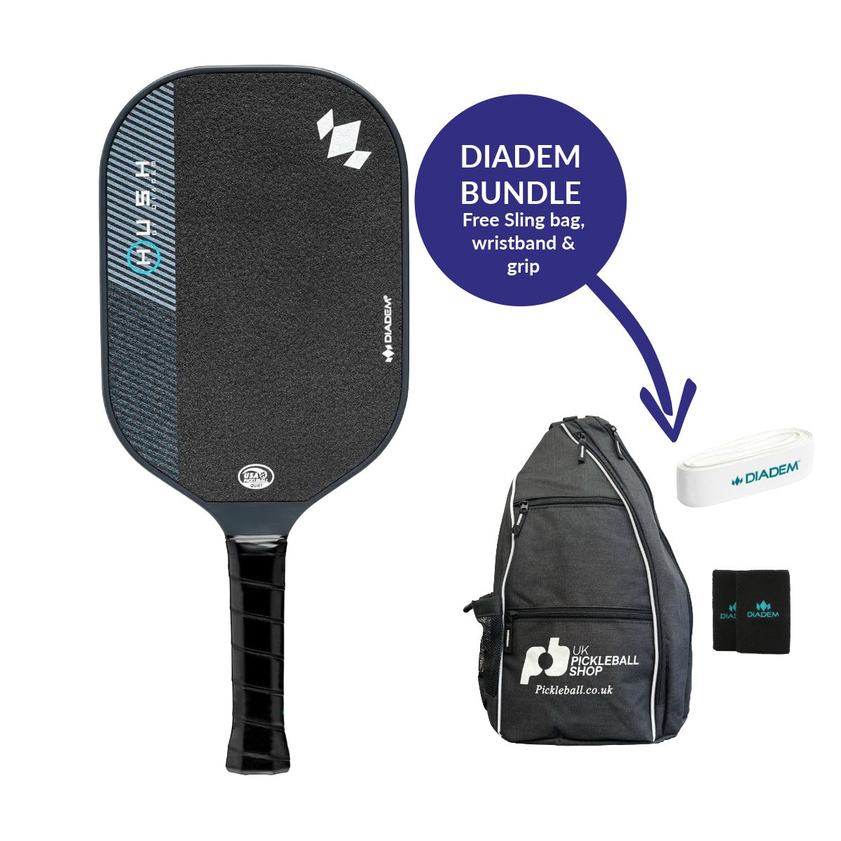 Diadem Hush Pickleball Paddle