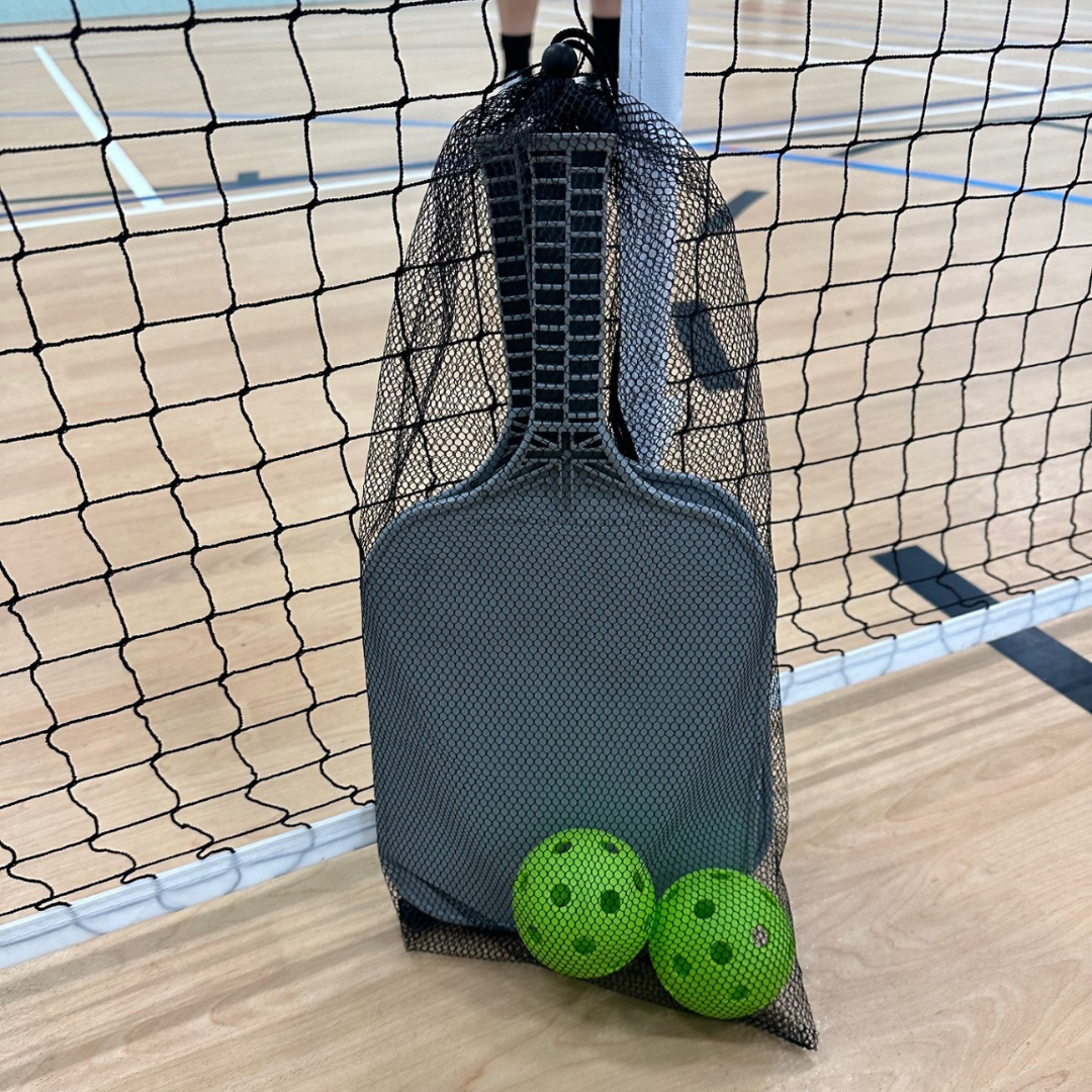 UK Pickleball Shop Recycled Paddle Set (2 Paddles + Balls + Mesh Bag)