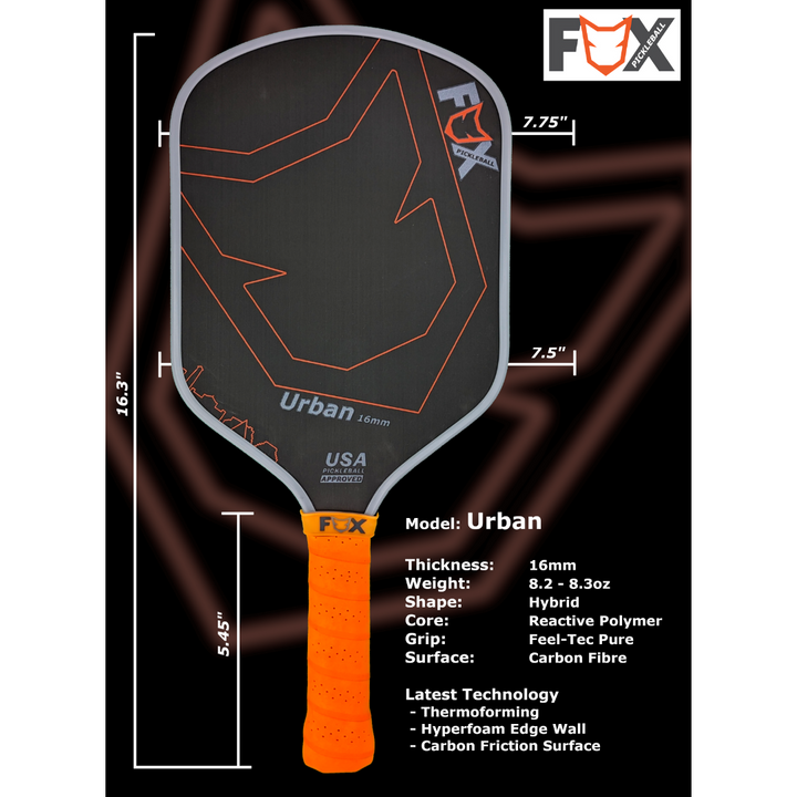 Fox Pickleball Urban 16mm Paddle