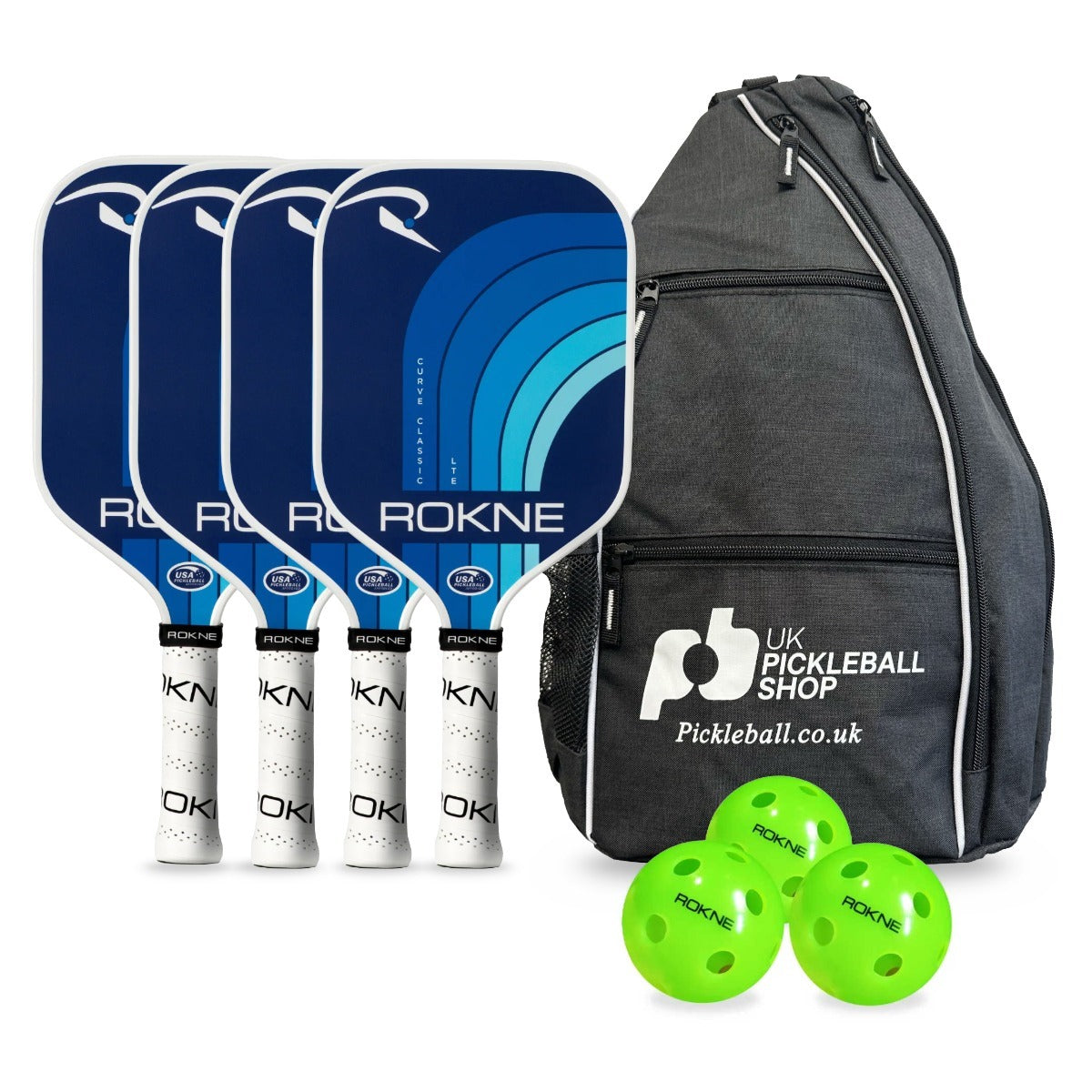 Pack de démarrage Diadem HERO : 2 raquettes et 2 balles avec sac en filet